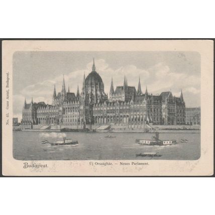 Új Országház, Neues Parlament, Budapest, c.1905 - Ganz Levelezőlap