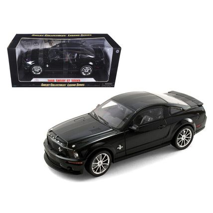 2008 Ford Shelby Mustang GT500KR Black with Black Stripes 1/18 Diecast Model ...
