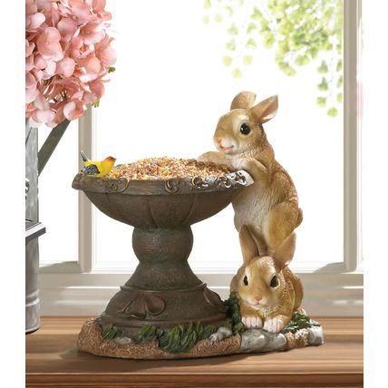 PLAYFUL BUNNIES BIRD FEEDER