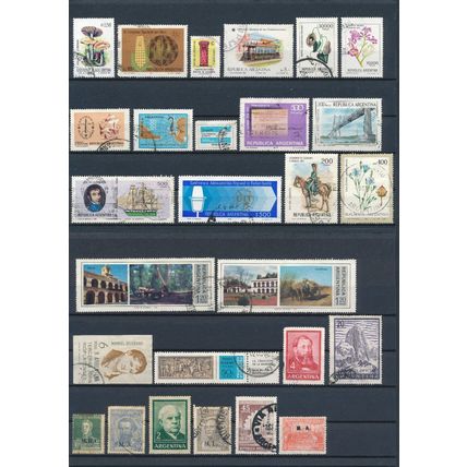 127x Stamp Mix - Argentina - F H & NM H - Commemorative & Definitive