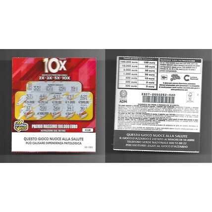 Gratta e Vinci - Nuovo 10 X - Lotto 3307 - II