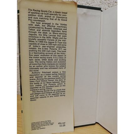 The Racing Sports Car - Anthony Pritchard - Hardback - UK 1st Printing - 1970