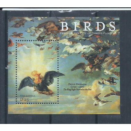 Gambia Stamps 2000 Bird Paintings minisheet MNH (AA219)
