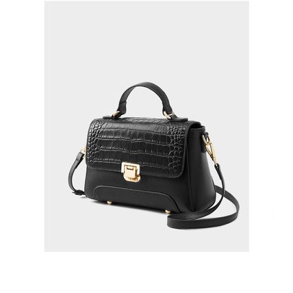 Genuine Leather Women's Hangbags Crossbody Bag Black