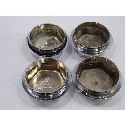 Peugeot Chrome Wheel Center Caps Hex Nut Style Set of 4 OEM