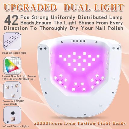 Rechargeable UV LED Nail Lamp, 96W Cordless UV Light for Nails with Handle, Prof