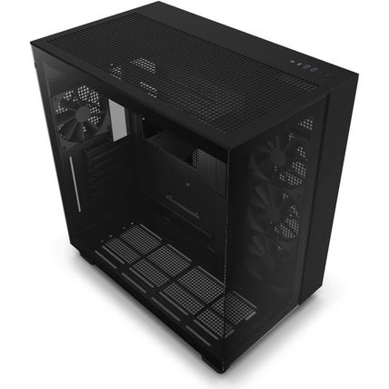 NZXT H9 Flow Dual-Chamber ATX Mid-Tower PC Gaming Case – High-Airflow Perforated