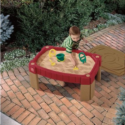 Step2 Naturally Playful Sand Table, Kids Sand Activity Sensory Table, 5 Piece Ac