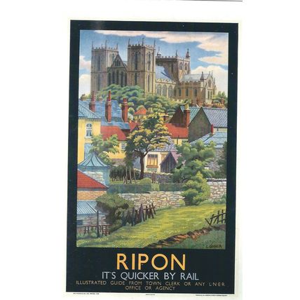 RAIL ADVERTISING L.N.E.R. RIPON CARD NO 10174613