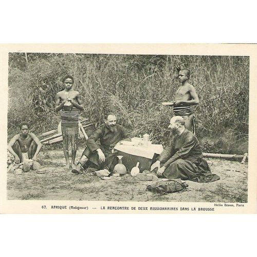 CARTE POSTALE - AFRIQUE NOIRE - DEUX MISSIONNAIRES