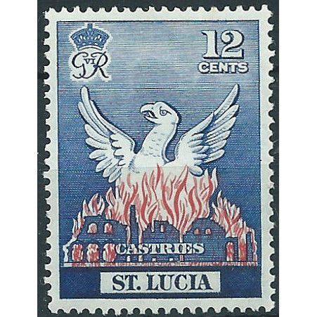 St Lucia 1951 Reconstruction or CASTRIES SG166 Mounted Mint ....