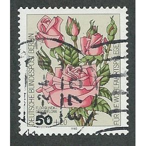 BERLIN -1982 50pf +20 'HUMANITARIAN - ROSES' FINE USED (EBID44-858)
