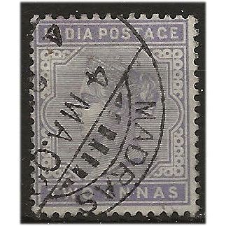 India 1900 SG116 2a Pale Violet Fine Used . ..