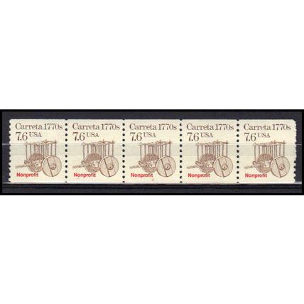 2255 7.6c Carreta Very Fine MNH Dry Gum PNC 2/5 X2987