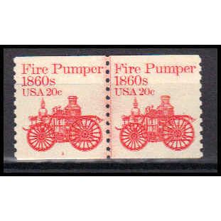 1908 20c Fire Pumper Fine MNH Dry Gum CNP Left 1 PA0559