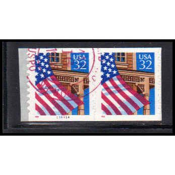 Used 2915A 32c U.S. Flag Over Porch Very Fine CNP Left 11111A P/UL PA1807