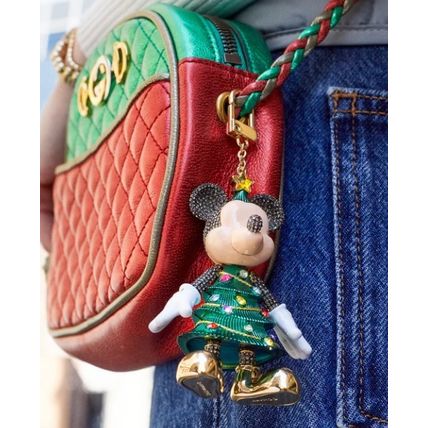 BAUBLEBAR DISNEY MINNIE MOUSE CHRISTMAS TREE DRESS BAG CHARM KEYCHAIN~NW~HOLIDAY