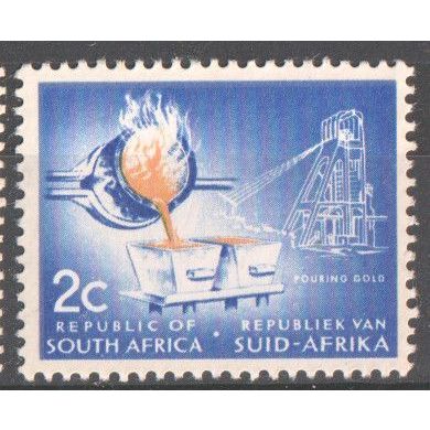 SOUTH AFRICA 1961 - Republic Issue - 2c Gold Pouring - Industry - Geology - MNH