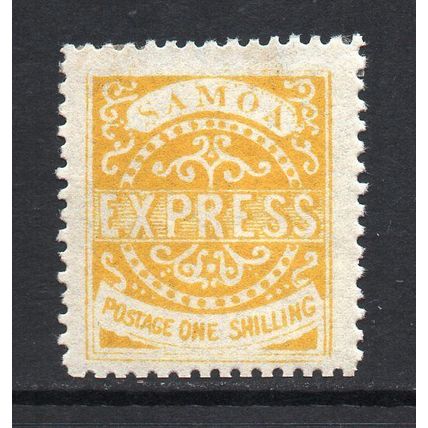 Samoa - 1877-80 - 1/- Dull Yellow (sg7b) Perf 12, Mint Hinged (2)