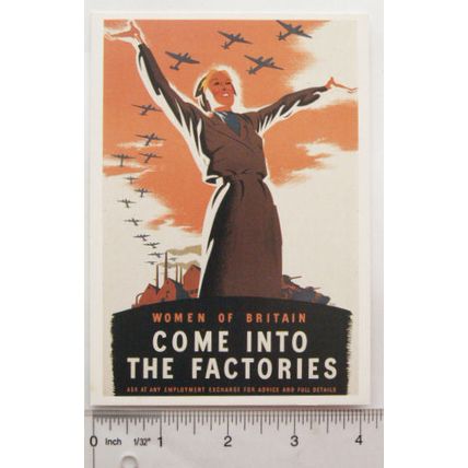 Modern postcard of War Poster - Come into the Factories
