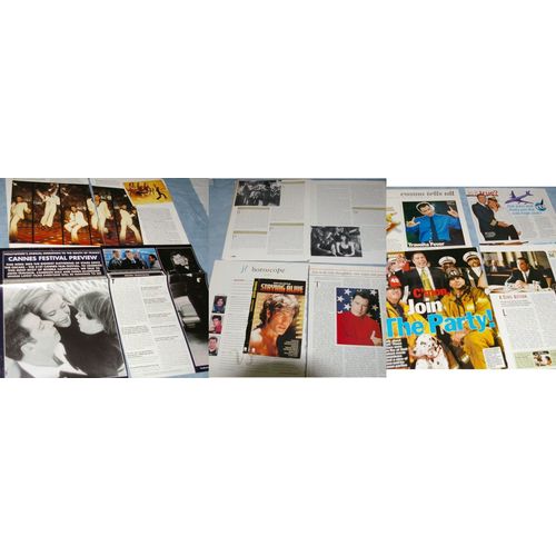 JOHN TRAVOLTA 332x CLIPPINGS 1980s-now + Card + 1x black/white 8x10 Photo