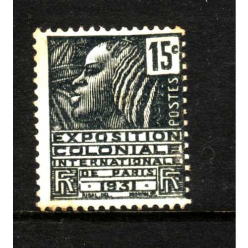 FRANCE 1930 SG 488 15c BLACK COLONIAL EXHIBITION FINE USED #