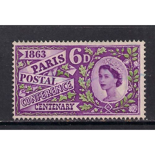 GB 1963 QE2 6d Paris Postal conference SG 636 ( E285 )