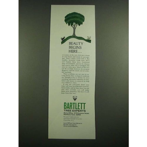 1974 Bartlett Tree Experts Ad - Beauty Begins Here