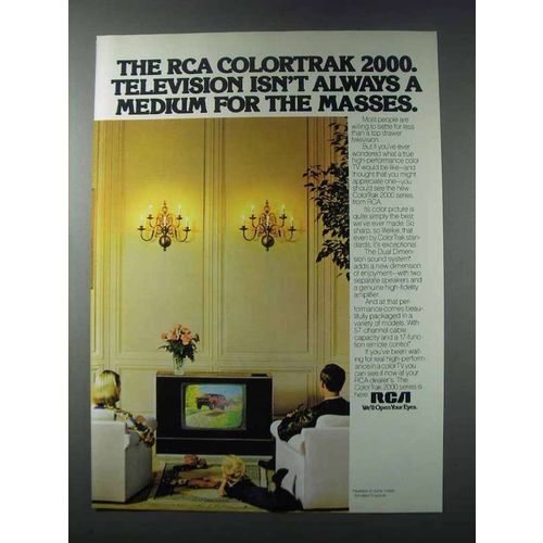 1981 RCA Colortrak 2000 Television Ad - For Masses
