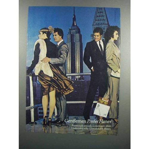 1983 Hanes Pantyhose Ad - Gentlemen Prefer