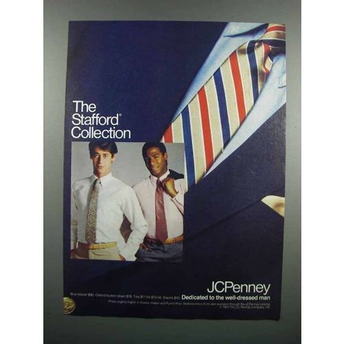 1983 JCPenney Blue Blazer, Oxford, Ties and Slacks Ad