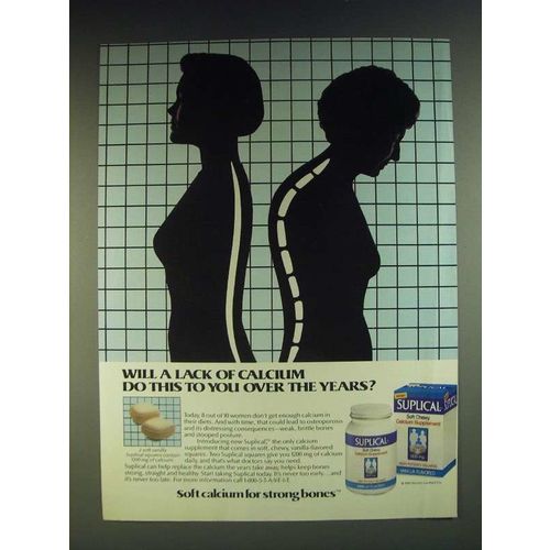 1985 Warner-Lambert Suplical Ad - Will a lack of Calcium do this to you over
