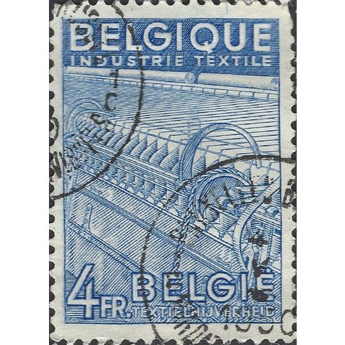 BELGIUM, Textile Industry, blue 1948, 4F, #3
