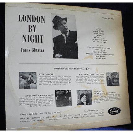 Frank Sinatra ‎– London By Night - Capitol ENC 9224