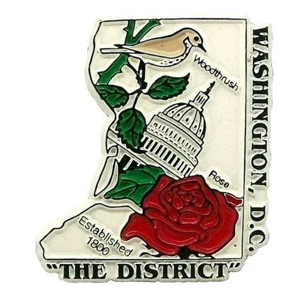 Washington D.C White Fridge Magnet