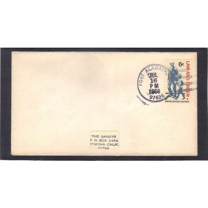 Cover 1343 6c Law and Order (No Cachet-Label/A) CV41573