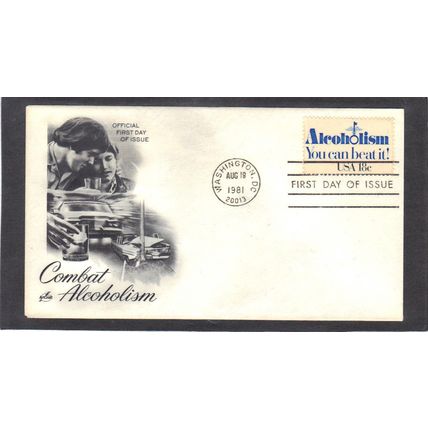 FDC Art Craft 1927 18c Alcoholism (Cachet-U/A) CV00247