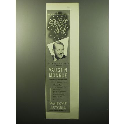 1950 Waldorf Astoria Advertisement - Vaughn Monroe