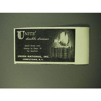 1950 Union-National Unite Double Dresser Ad
