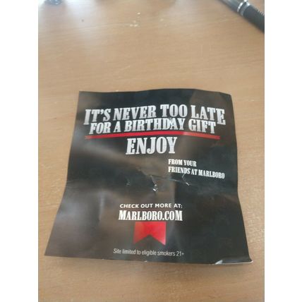 Marlboro Cigarettes Bottle Opener Birthday Mailer Promotion