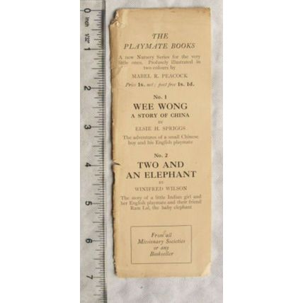 Vintage bookmark - The Playmate Books, Nursery Series