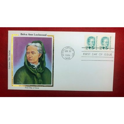 ZAYIX - 1986 US Colorano FDC 2178 Women's Rights - Belva Ann Lockwood 010622SM30
