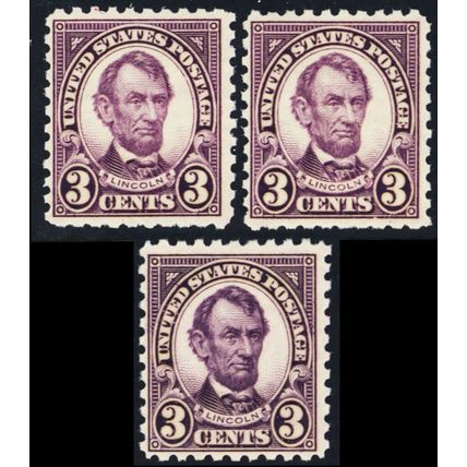584, Mint NH 3¢ WHOLESALE GROUP OF 3 CV $180 - Stuart Katz