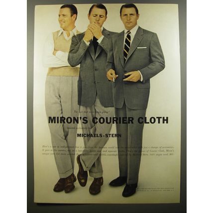 1954 Miron's Courier Cloth Ad - Suits by Michaels-Stern