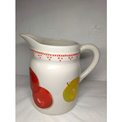 Apples Ceramic Red/Green/Yellow Pitcher - Hallmark Jan Karon Mitford Series