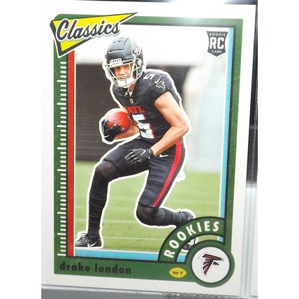 2022 Classics DRAKE LONDON (Atlanta Falcons) Yellow Back Rookie Card #162