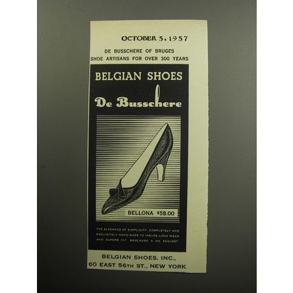 1957 De Busschere Bellona Shoes Advertisement - Belgian Shoes