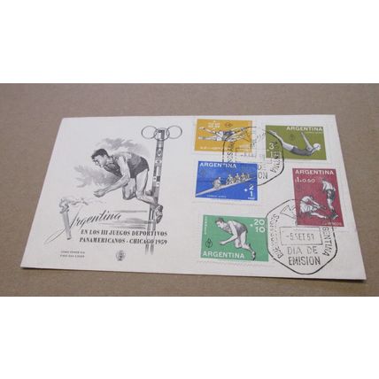 1959 Argentina FDC Cover - Pan American Games @ Chicago - Sport interest