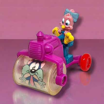 VINTAGE 1992 Warner Bros Tiny Toons Sweetie Pie Steam Roller Pink