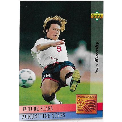 Upper Deck FIFA WC USA 1994 Preview: Future Stars, England - Barmby